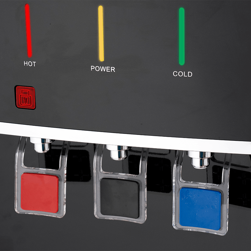 detail of YR-2509/YLR-2509/YLR-2509Y موزع مياه عمودي أسود بثلاثة منافذ